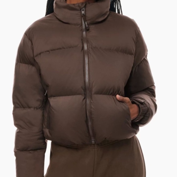 THE MEGA PUFF™ SHORT Rich Mocha Brown XXS NWOT - Picture 2 of 2